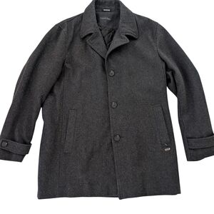 Calvin Klein Men's Charcoal Pea Coat